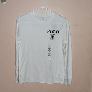 White Polo Long Sleeve Shirt